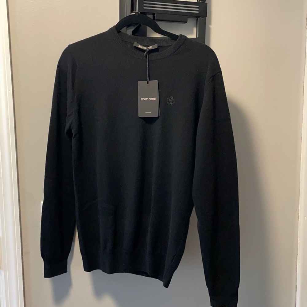 Brand New :Roberto Cavalli Wool Crew Neck Sweater